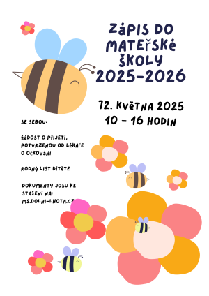 Zápis do mateřské školy 2025